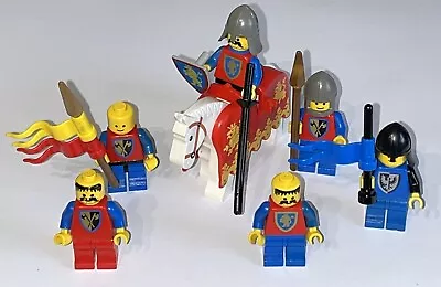 Buy LEGO Vintage Castle Minifigures Knights X6 Horse Armour Lance Flag Shield Spear • 14.99£
