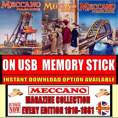 Buy Over 650 Meccano Magazine Rare PDFcollection EVERY ISSUE 1916-81 USB STICK NEW • 13.22£