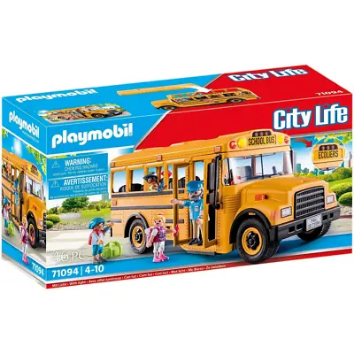 Buy Playmobil City Life 71094 US School Bus Toy Bus With Flashing Lights • 26.90£