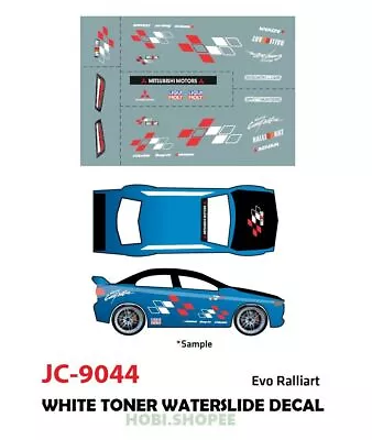 Buy JC-9044 White Toner Waterslide Decals Evo Ral Custom Diecast 1:64 Hot Wheels • 3.82£