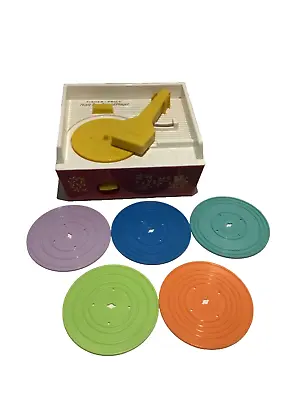 Buy Vintage Fisher Price Music Box Record Player ( X5 Discs ) • 25£