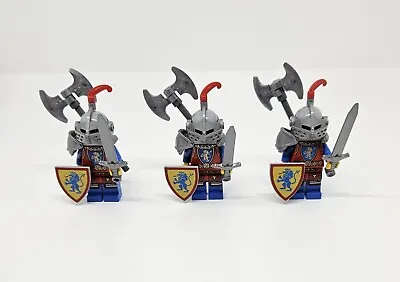 Buy LEGO LION KNIGHT CASTLE MINIFIGURE ARMY Fully Loaded Armour GREATSWORD X3 NEW G6 • 29.99£