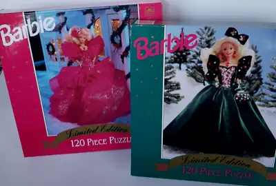 Buy Vintage 1990s Barbie 120 Piece Puzzles NEW Sealed Lot Of 2 Holiday Christmas • 23.62£