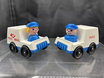 Buy Vintage Fisher Price Post Truck And Postwoman Figure & Mail Van With Postman. • 5.99£