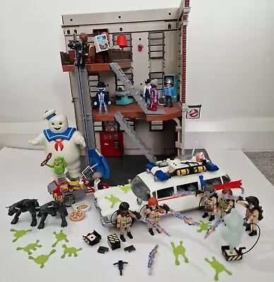 Buy Playmobil Ghostbusters Bundle - Firehouse, Ecto-1, Hotdog Stand, Stay Puft, Dogs • 84.99£