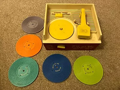 Buy 1971 Fisher Price Wind Up Music Box Record Player 5 Discs 10 Songs • 28£
