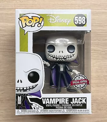 Buy Funko Pop Disney Nightmare Before Christmas Vampire Jack Metallic #598 • 24.99£