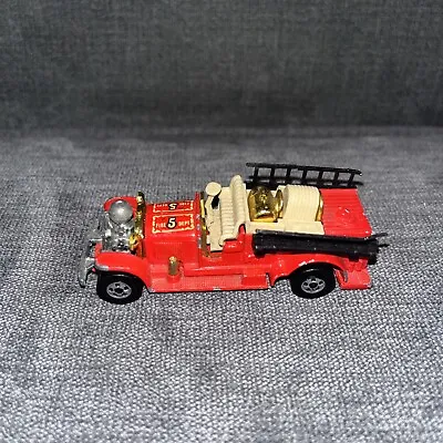 Buy Vintage Hot Wheels Mattel Old Number 5 Fire Engine Truck Hong Kong 1980 • 4.99£