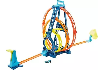 Buy Hot Wheels GLC96 Track Builder Unlimited Triple Loop Kit, Multi-Coloured • 52.82£