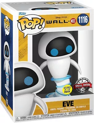 Buy Disney Pixar WALL-E - EVE 1116 Special Edition Glows - Funko Pop! Vinyl Figure • 15.56£