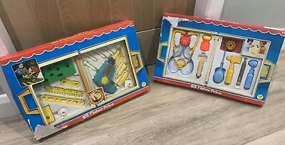 Buy Vintage Fisher Price Medical & Tool Kit 1977 Set Number 924 & 936 Retro Toys • 22.05£