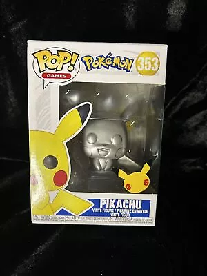 Buy Funko Pokémon POP! Games Vinyl Figurine Pikachu Silver Edition 9 Cm • 12.99£
