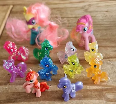 Buy 2010 Bundle X 12 Assorted My Little Pony Figures Inc Glitter Ponies • 9.99£