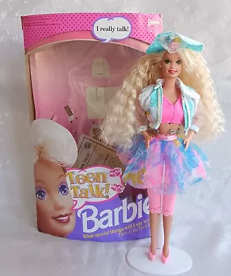 Buy Vintage Mattel Barbie Doll 1991 Teen Talk Barbie Blonde • 29.98£