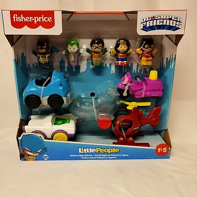 Buy Fisher Price Little People DC Super Friends Vehicle & Figure Gift Set • 44.99£