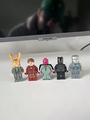 Buy Marvel LEGO Minifigure Lot (Black Panther, Iron Man, Vision, Loki) • 14£