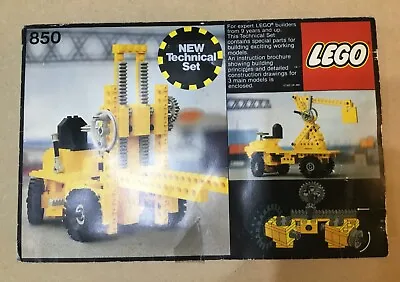 Buy Vintage Lego Technic 850 Fork Lift Truck 100% Complete With Box And Instructions • 45£