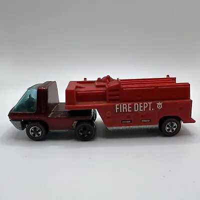 Buy VINTAGE 1969 Hot Wheels Redlines Heavyweights Fire Truck Cab Trailer SET RED • 24.95£