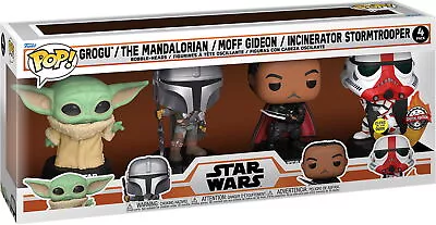 Buy Star Wars - Grogu The Mandalorian Moff Gideon Incinerator Electric Trooper 4 Pack S • 64.89£