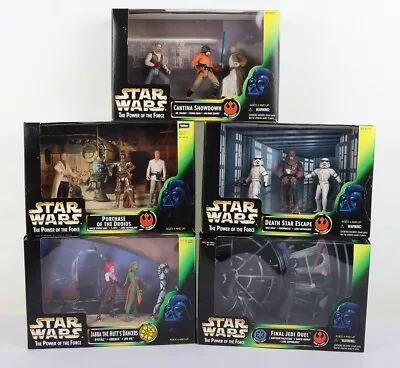 Buy Kenner Star Wars Power Of The Force CINEMA SCENES 3 Figure Sets 1997 • 20£