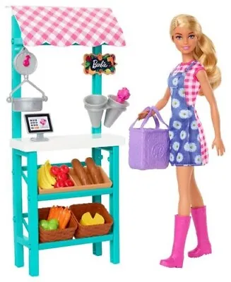 Buy 6139851 3291703 Barbie Merchandising: Mattel - I Can Be - Fruit And Green Market • 40.85£