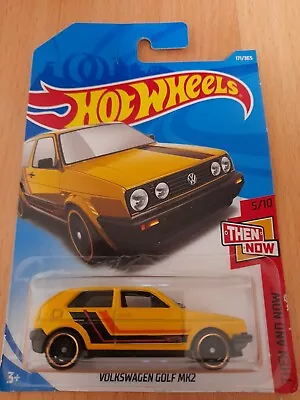 Buy New Hot Wheels Volkswagen Golf Mk2 In Yellow Then And Now 5/10 Long Card 171/365 • 13.75£