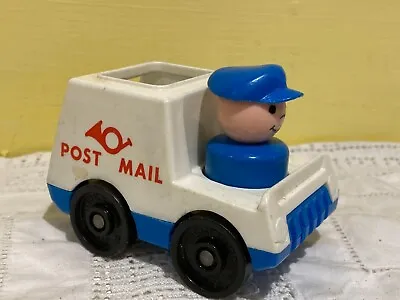 Buy Vintage Fisher Price Little People - Mail Post Truck Van With Blue Postman • 4.95£
