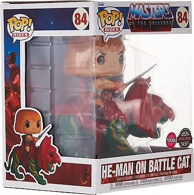Buy Funko Pop! Rides Deluxe Masters Of The Universe #84 He-Man On Battle Cat Flocked • 35.99£