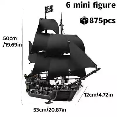 Buy Pirates The Black Pearl Queen Anne's Revenge Ship Boat 875 Pcs Fast Shipping • 52.10£