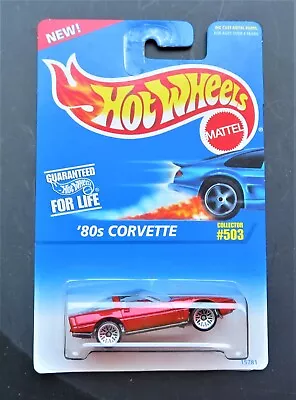 Buy Hot Wheels 1996 Issue '80s Corvette In Very Rare Met Red Finish + Lace Rims #503 • 7£
