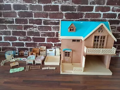 Buy Sylvanian Families Larchwood Lodge With Assorted Furniture And Accessories (4) • 19.99£