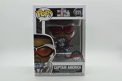 Buy 819 Captain America The Falcon Winter Soldier Marvel Funko Pop In Protector • 16.99£