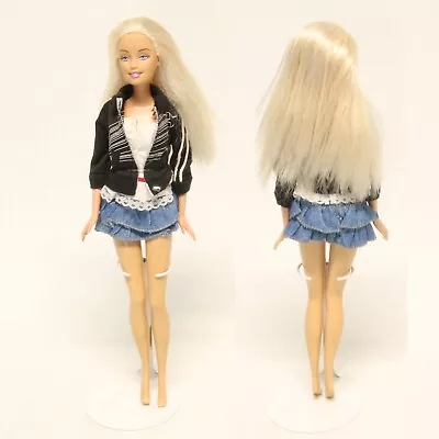 Buy Mattel Barbie Doll Number B17 Skirt Jeans & Jacket Black • 12.35£