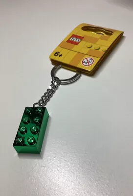 Buy LEGO Metallic Green Brick Keyring Metal Keychain Charm 854083 • 4.99£
