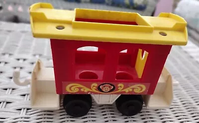 Buy Toy - Vintage Circus Train Caboose - Fisher Price - From 1970's - Good Condition • 14.17£