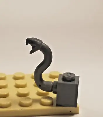 Buy LEGO Snake SERPENT Dark Bluish Gray Head FREE Connector Brick Open Mouth VENOM • 2.62£