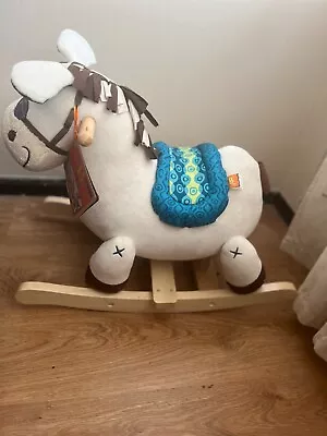 Buy Banjo Wooden Rocking Horse- Rodeo Rocker- Soft Riding Horse Toy For Toddlers • 32£