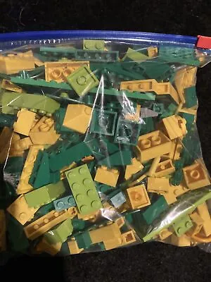 Buy 500g Genuine Lego Pieces In Green And Yellow • 10£