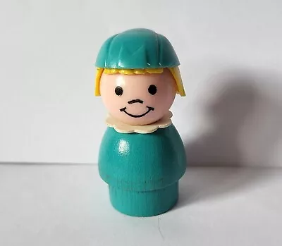 Buy Rare Vintage FISHER PRICE LITTLE PEOPLE Airport Wooden Air Hostess Stewardess • 9.99£