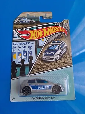 Buy 2020 Volkswagen Golf MK7  1:64 Hotwheels Police Blue 5 / 5 VW • 15.43£