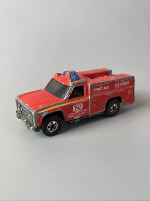 Buy Vintage Hot Wheels Redline Emergency Unit 50 Red Fire Truck 1974 Malaysia • 3£