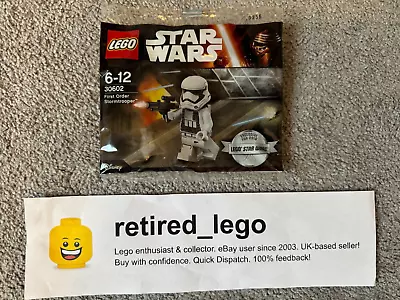 Buy LEGO Star Wars First Order Stormtrooper Polybag 30602 NEW SEALED RARE RETIRED • 9.99£