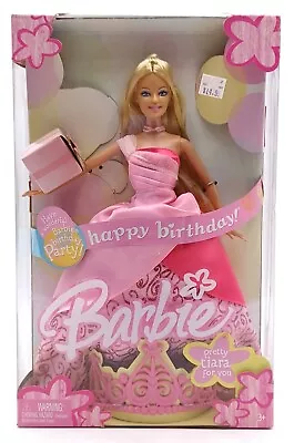 Buy 2004 Happy Birthday Barbie Doll / Pretty Tiara / Mattel G8490, NrfB • 62.05£