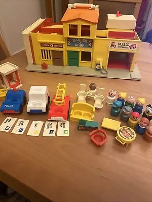 Buy Vintage Fisher Price 1973 #997 Play Family Main Street Playset With Accessories • 29.99£