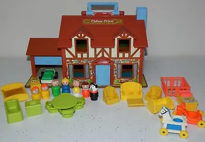 Buy Vintage 1969 Fisher Price Play Tudor Family House Accessories Little People 952 • 40£