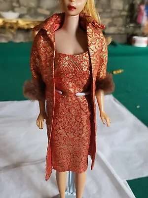 Buy Vintage Mattel 1960 Doll Barbie Outfit GOLDEN ELEGANCE #992 • 81.51£