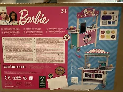 Buy BNIB Theo Klein Barbie Bistro Wooden Kitchen Restaurant With Accessories Pretend • 34.20£