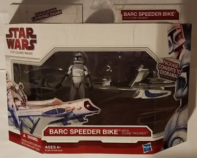 Buy Star Wars Clone Wars Barc Speeder Bike + Clone Trooper Figure Diorama Package • 49.99£