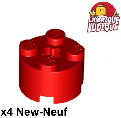 Buy LEGO 4x Round Brick Brick Round 2x2 Red/Red 3941 NEW • 1.19£