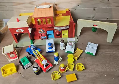 Buy Vintage FISHER-PRICE Little People Play Family Village 1970s Fire Station • 50£